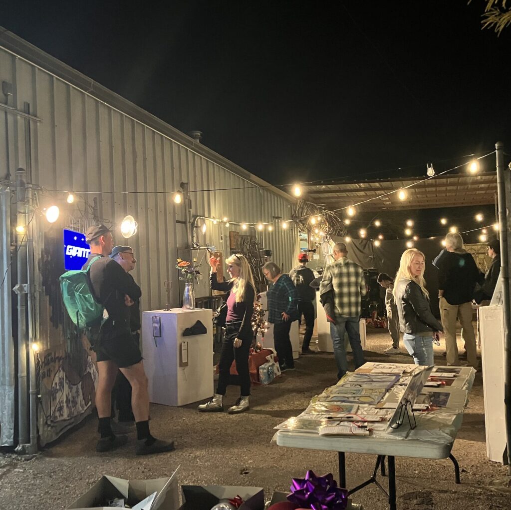 people at the art auction